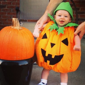 In other news -- is he the cutest little pumpkin you've ever seen, or what?